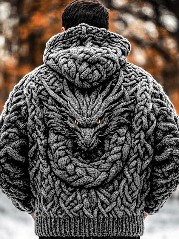Sudadera Étnica Casual para Hombre con Estampado y Bolsillos