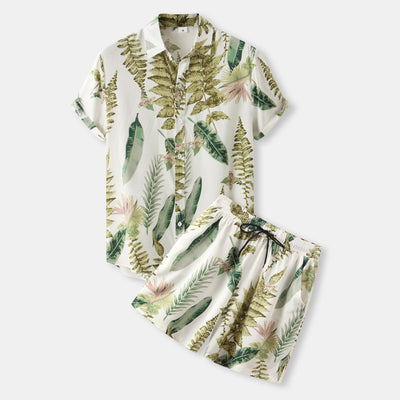 Conjunto de Shorts Casual con Estampado para Hombre Joven - Dos Piezas