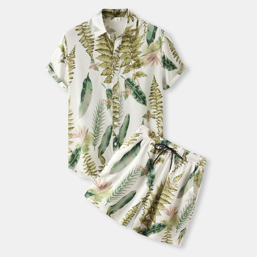 Conjunto de Shorts Casual con Estampado para Hombre Joven - Dos Piezas