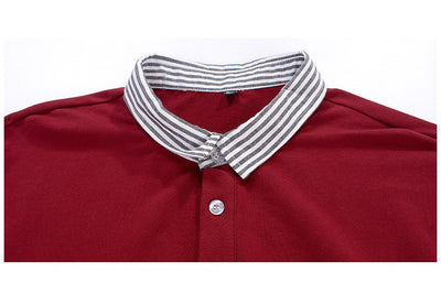 Family of four in matching maroon and striped outfits, including father, mother, son, and daughter. - Image 9