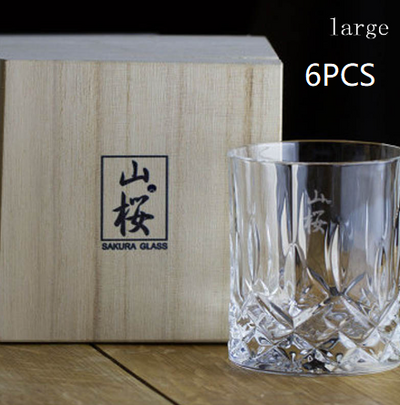 Vaso de Whiskey de Cristal Japonés Estilo Minimalista con Caja de Madera - Image 10