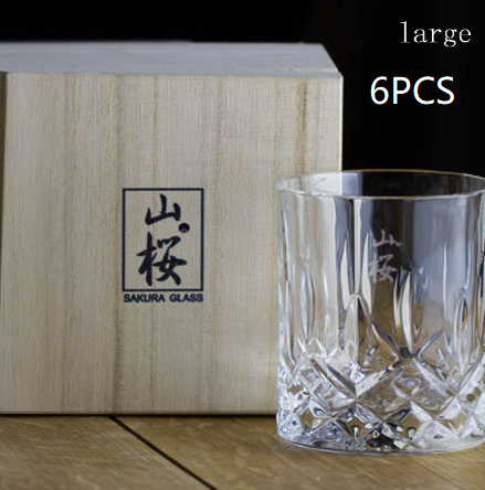 Vaso de Whiskey de Cristal Japonés Estilo Minimalista con Caja de Madera - Image 10