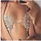 European and American Sexy INS Female Bloggers with the Same Body Chain Suit Chain Bra Golden