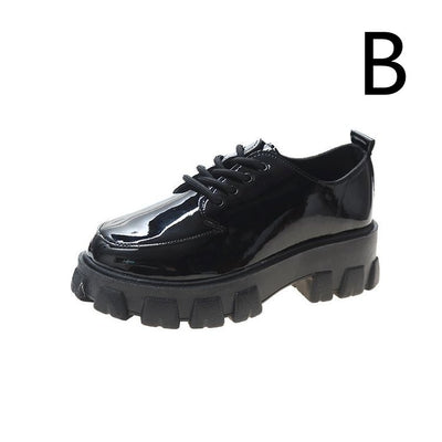 Zapatos Plataforma Estilo Universitario en Cuero Negro - Image 12