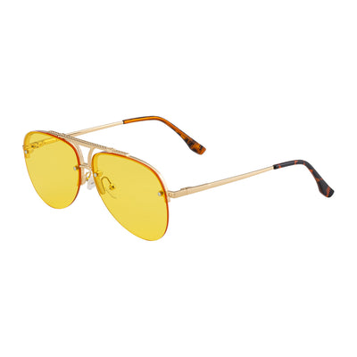 Gafas de Sol Hombre Montura Metalizada Media Armazón - Image 10
