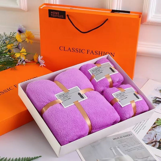 Set de 3 Toallas de Baño Coral Fleece en Caja de Regalo - Image 9