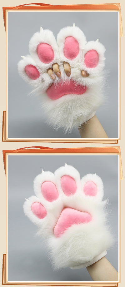 Guantes de Felpa Artesanales para Disfraz de Bestia - Garras Peludas Roleplay - Image 24
