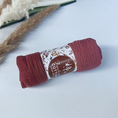 Pañuelo de Algodón y Lino Arrugado Monocromático - Image 42