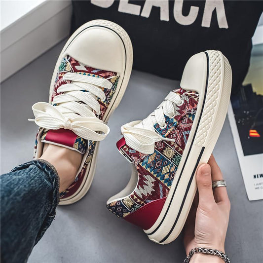 Zapatillas de Lona con Bordado de Graffiti