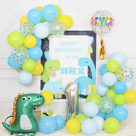 Fondo Decorativo Dinosaurios con Globos para Cumpleaños Infantil - Image 24