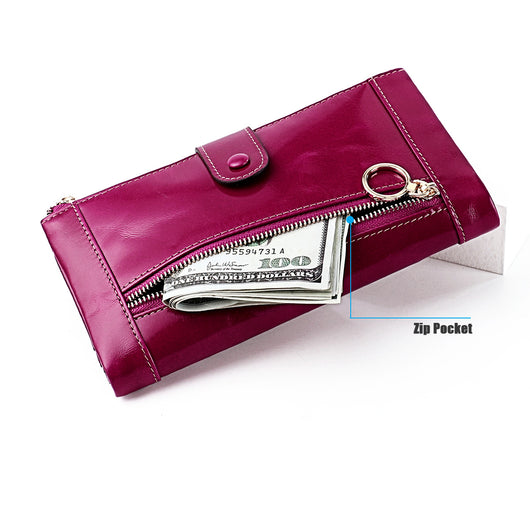 Billetera Vintage de Cuero Encerado para Mujer - Diseño Clásico - Image 24