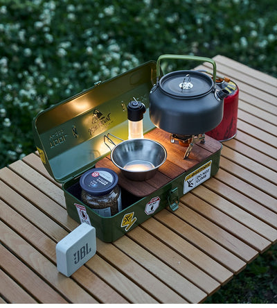 Caja de Herramientas para Camping Outdoor con Compartimentos y Stickers - Image 40