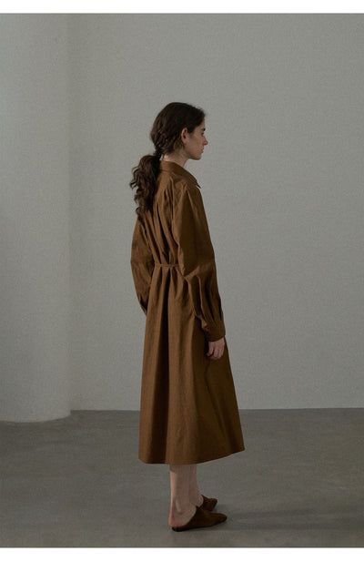 Vestido Camisero de Algodón con Mangas Curvas y Cintura Ajustada - Image 20