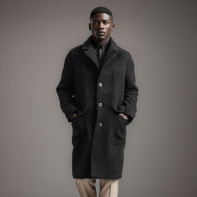 Abrigo de Lana Clásico Británico para Otoño e Invierno - Image 3