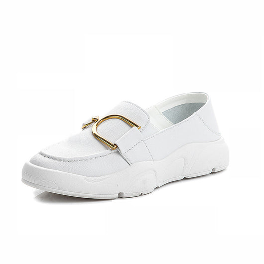 Zapatos Casuales de Cuero Versátiles para Verano - Ideales para Estudiantes - Image 5