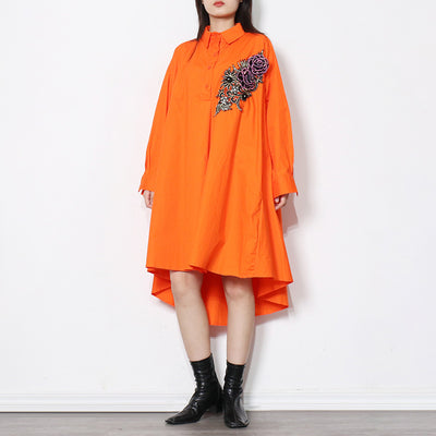 Vestido Irregular con Bordado de Lentejuelas e Impresión - Image 4