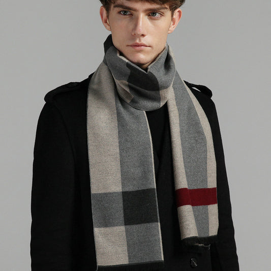 Bufanda Escocesa de Abrigo Suave con Toque Cashmere