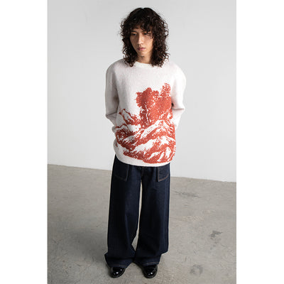 Suéter Casual para Hombre con Estampado de Paisaje - Image 2