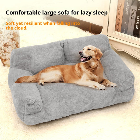 Sofá Cama Felpa Extragrande para Mascotas y Conejos