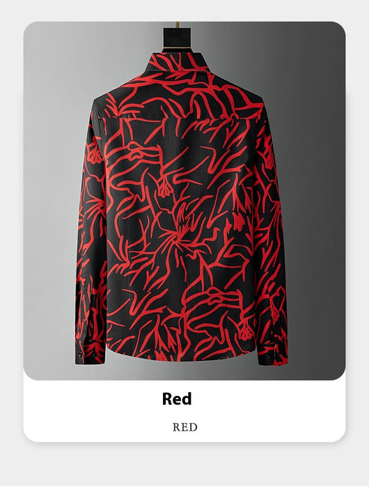 Camisa Suelta Estampada Digital para Hombre - Colección Otoño - Image 11