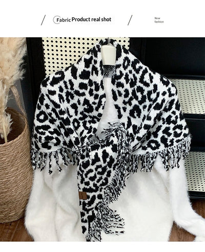 Bufanda Chal Leopardo con Flecos 2 en 1 Cálida y Elegante - Image 15