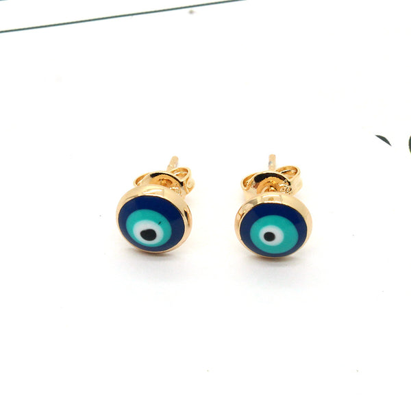 Aretes Vintage Esmaltados Redondos para Mujer