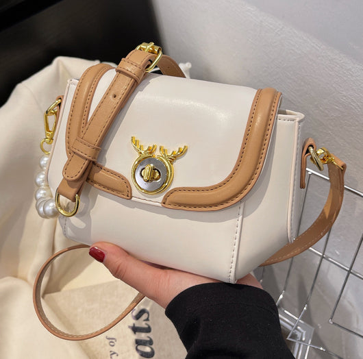Bolsa Mensajera Pequeña con Textura y Combinación de Colores para Mujer - Image 4