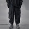 Pantalones Casuales Negros Holgados con Múltiples Bolsillos para Hombre
