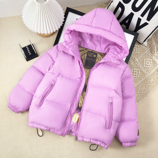 Abrigo Acolchado Infantil Invierno - Chaqueta Gruesa Dorada y Negra - Image 3