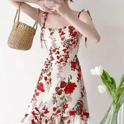 Vestido Suspender Floral Dulce Estilo Francés para Mujer - Image 4