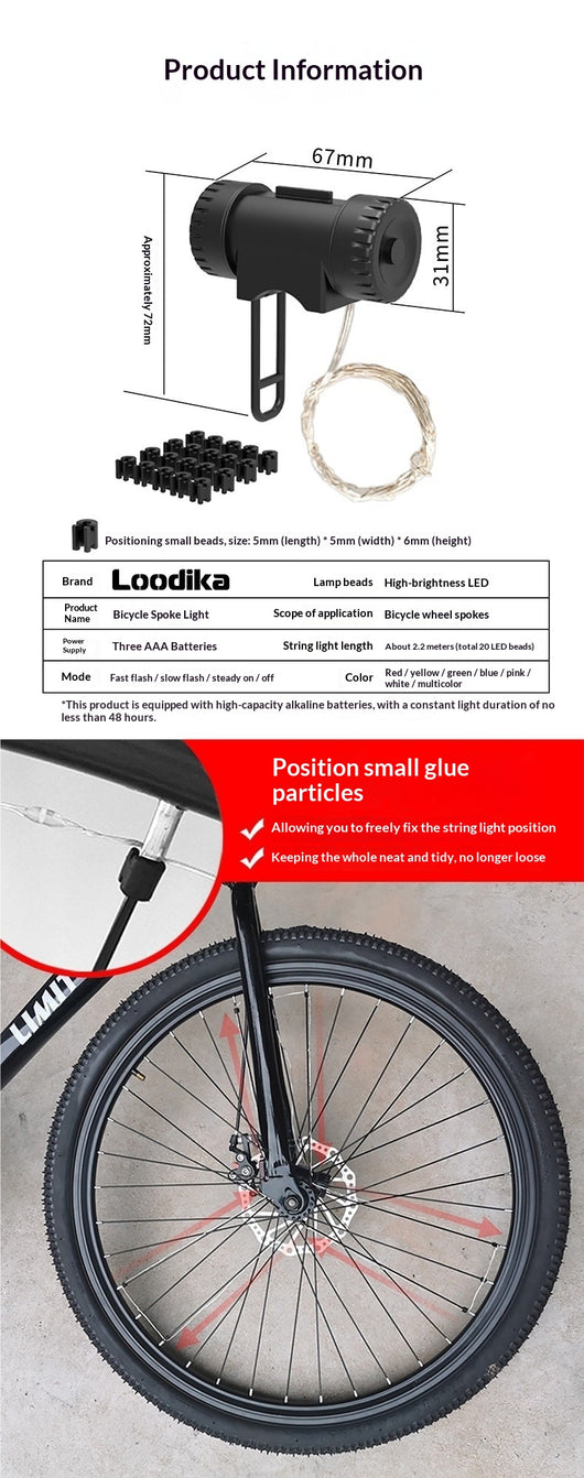 Accesorios Luminosos Coloridos para Bicicletas de Montaña - Image 19