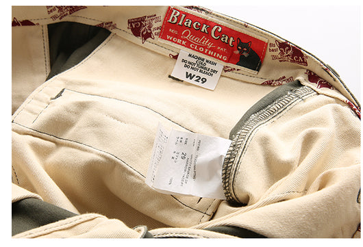 Pantalones Casuales Rectos de Algodón Twill Retro para Hombre - Image 22