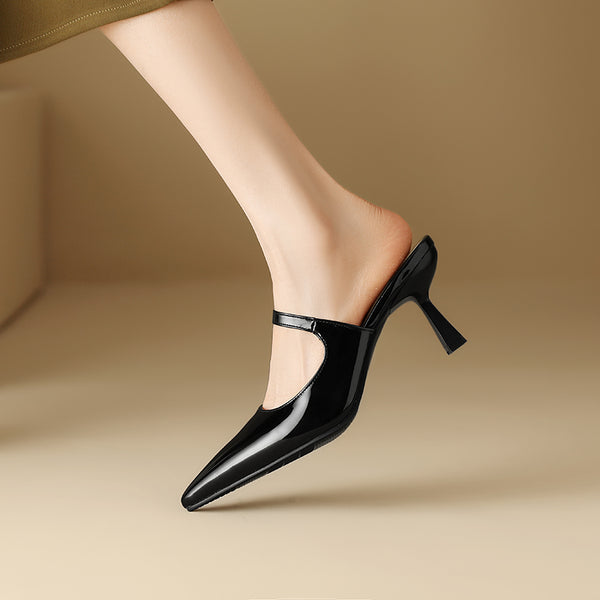 Sandalias con Cobertura de Cuero Charolado