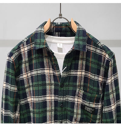 Camisa de Cuadros Verde en Algodón con Manga Larga - Image 10