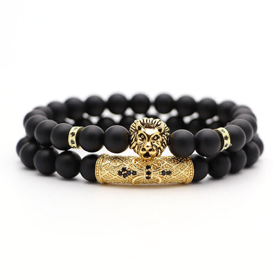 Pulsera de Piedra Natural Estilo Étnico con Corona Hao - Image 6