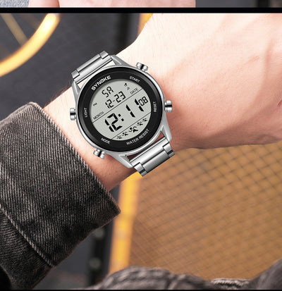 Reloj Deportivo Digital Acero Inoxidable Pantalla Grande Resistente al Agua - Image 7
