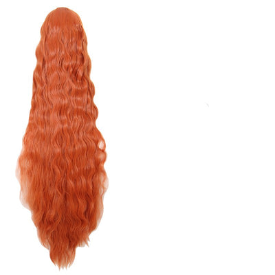 Peluca Cosplay Naranja 120cm Estilo Maíz Ondulado - Image 3