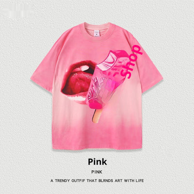 Camiseta Unisex de Manga Corta Estilo Street con Lavado Pesado - Image 9