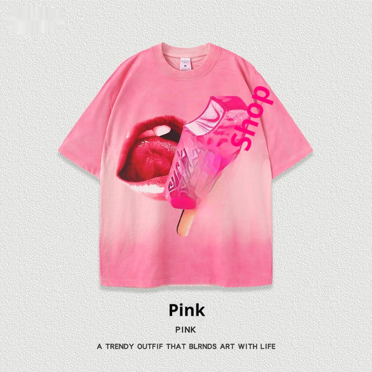 Camiseta Unisex de Manga Corta Estilo Street con Lavado Pesado - Image 9