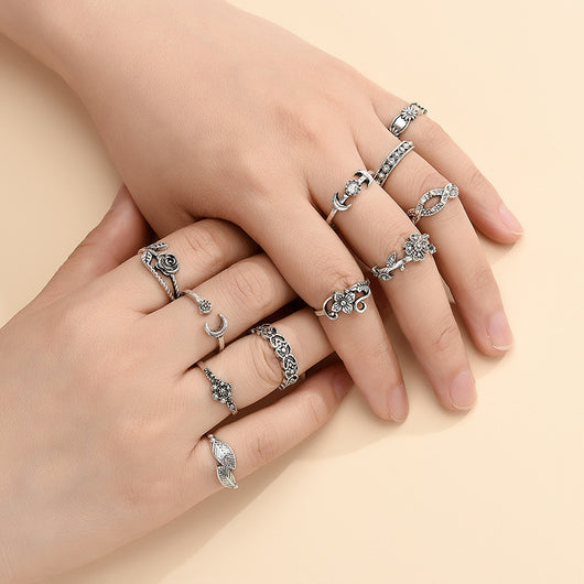 Anillos Retro Flores Moda Europea y Americana - Image 10
