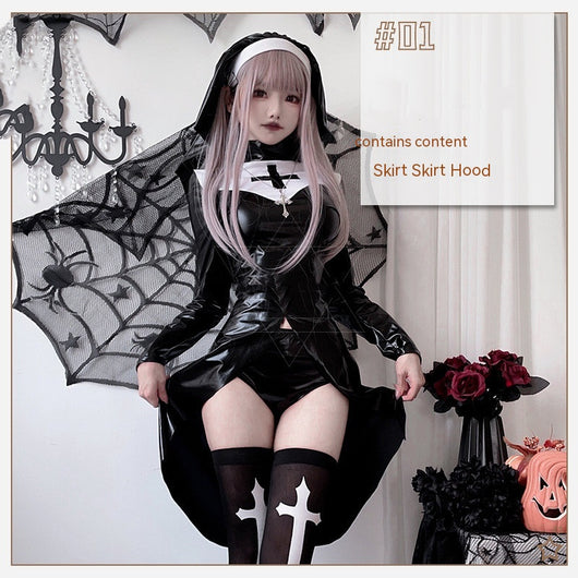 Disfraz de Monja Vampira Gótica - Cosplay Halloween Adulto Estilo Dark - Image 9