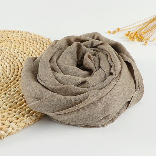 Pañuelo Artístico de Algodón y Lino en Colores Puros para Mujer - Image 30