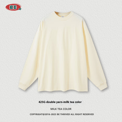 Camiseta Manga Larga Oversize para Hombre - Algodón Puro Otoño Invierno - Image 9