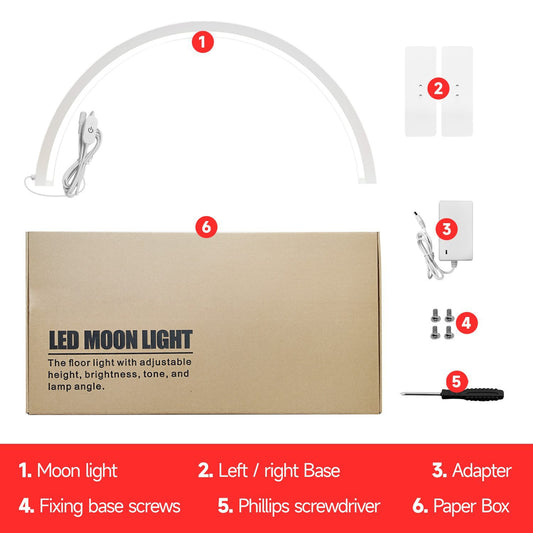 Lámpara LED de Escritorio con Lupa de Media Luna para Salón de Belleza - Protección Visual - Image 2