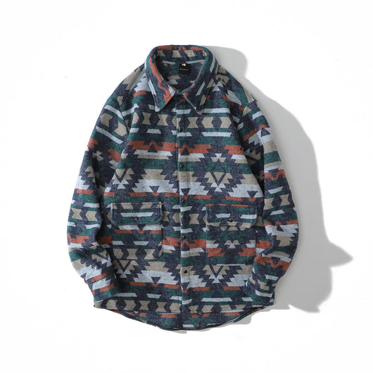 Camisa Larga de Lana Gruesa con Diseño Étnico Ancestral - Image 16