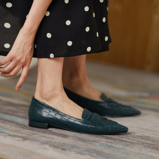 Zapatos Planos Retro Estilo Francés con Punta Afilada - Image 3