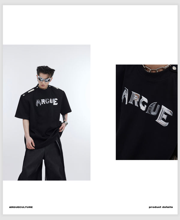 Blusa Hombros Descubiertos con Botones y Manga Corta