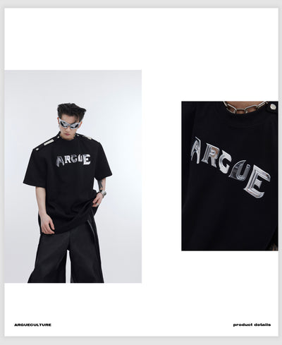 Blusa Hombros Descubiertos con Botones y Manga Corta - Image 2