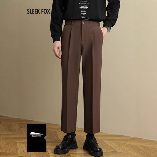 Pantalones de Traje Rectos con Caída Elegante para Hombre - Image 3