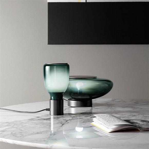 Lámpara de Mesita de Noche Cristal Multicolor Lujo para Dormitorio